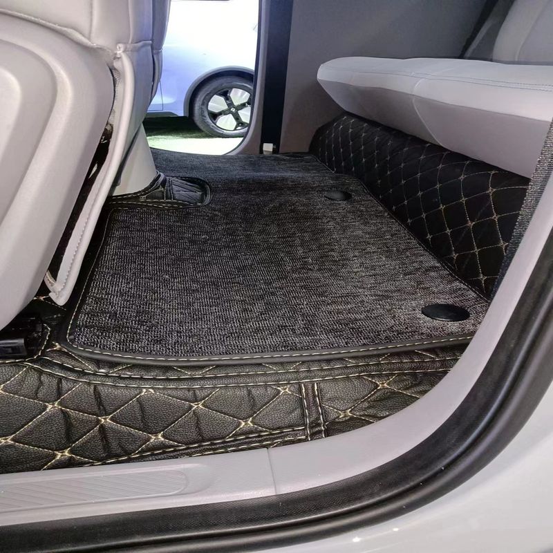 Wuling Qingkong New Energy Vehicle Floor Mats, Custom-Fit for Qingkong Airev Two-Seater and Four-Seater Models Rear Seat Backrest(Black Rice)