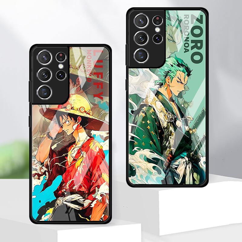 OneS P-ieceS Luffy Zoro Case for Samsung Galaxy S25 S21 S23 Plus S22 S8 S10 S9 Note 10 20 8 9 S24 Ultra S20 FE Phone Cover
