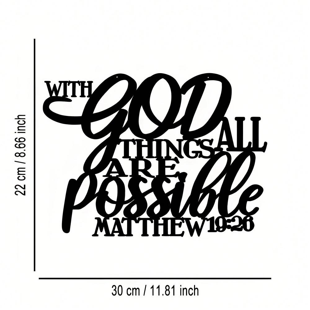 Metal Wall Art Scripture Decor Bohemian Style Gift Home Accent