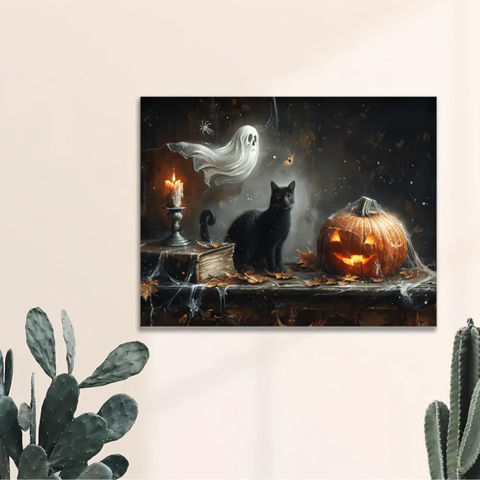 Halloween Bloody Handprint Banner: Horror Garage Decoration 20x25