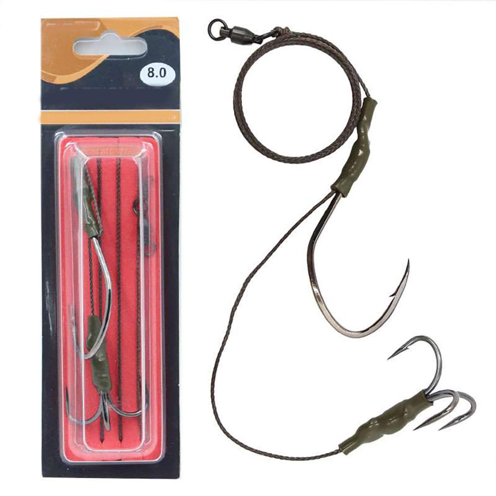 Freshwater For Catfish Rig PE Line + High Carbon Hooks 6# 8# or 8# 10#