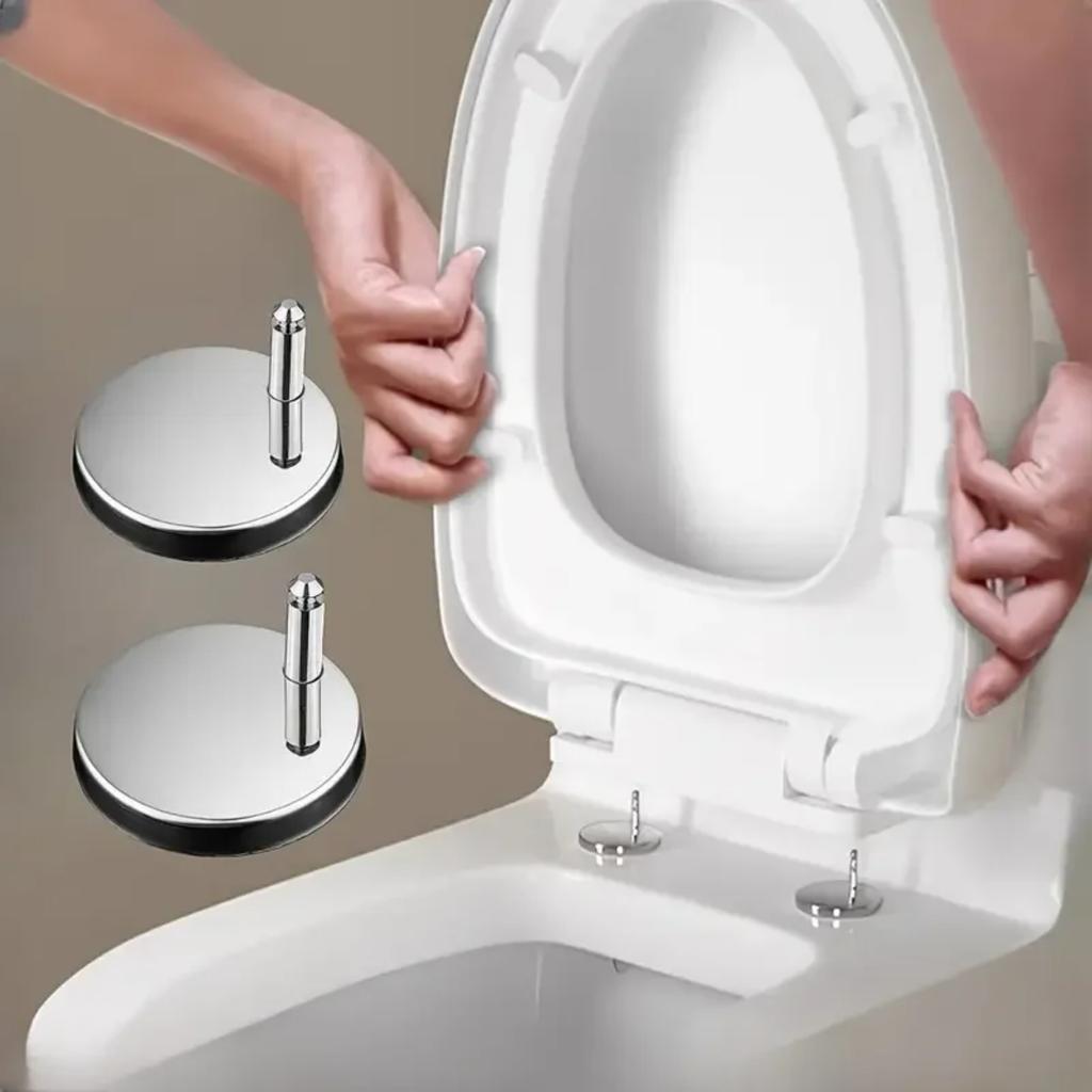 2 accesorios de tapa de asiento de inodoro de plástico de alta calidad: pernos de fijación, tornillos de expansión, fácil instalación para máxima estabilidad