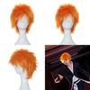 Bright Bleach Kurosaki Ichigo Wig Cosplay Hairpiece Adult Party Prop