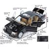 1/24 Benz W140 320SEL Toy Car Models Alloy Diecast with Sound and Light Rear Wheel Pull Back Function Vehicles Models Collect Gifts