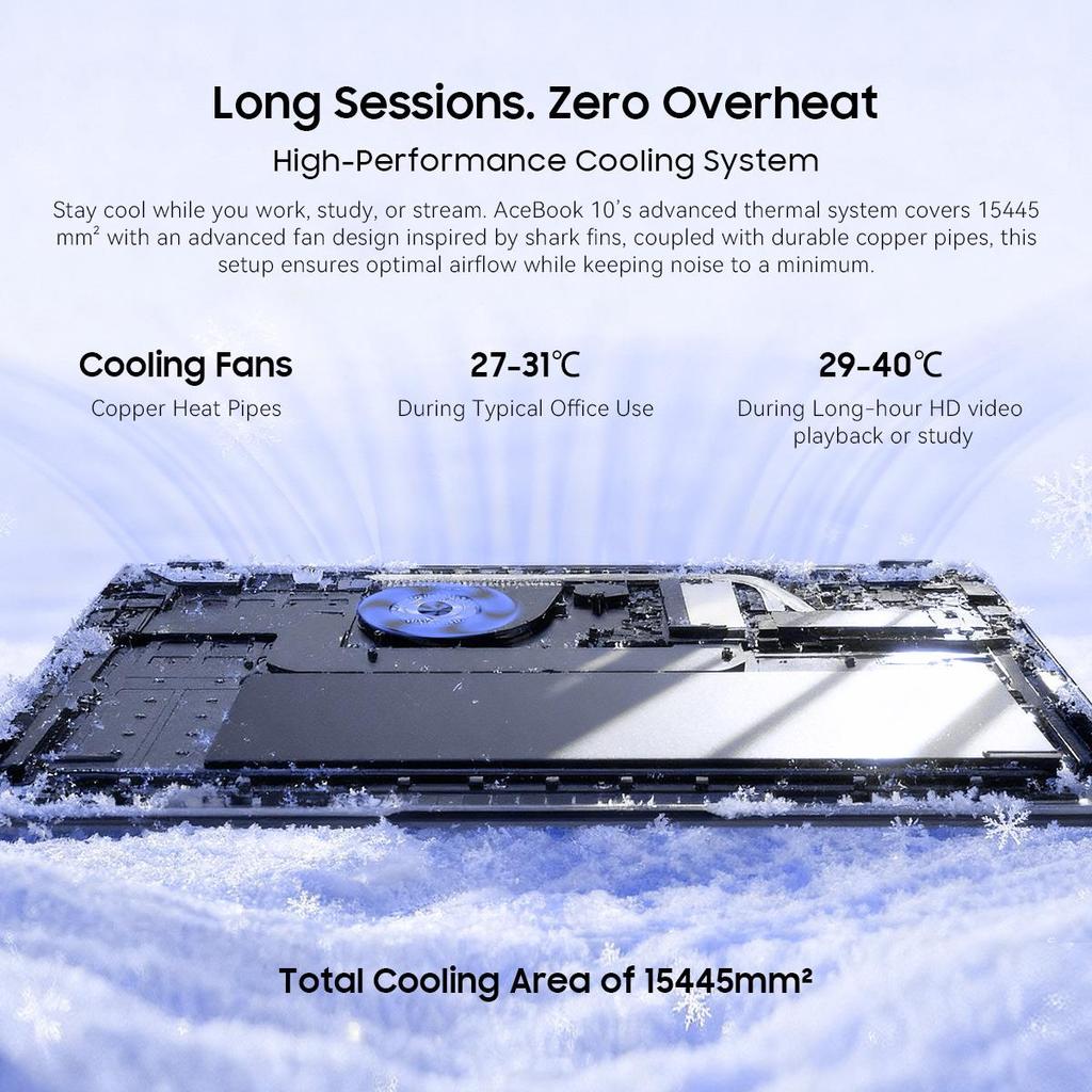 Blackview AceBook 10 18,5-Zoll Laptop Intel N150 Prozessor, 16GB RAM, 512GB SSD, 0-180° flach klappbares Scharnier