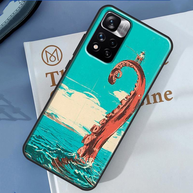 Japanese Wave Art Case For Xiaomi Redmi Note 14 13 11 9 10 12 Pro 9S 10S 11S 12S Redmi 10C 12C 13C 14C Cover