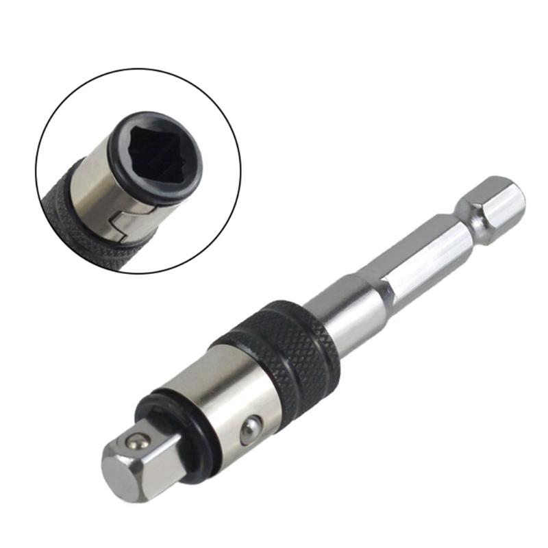 Hexagonal Tool Adapter Rod Double Material Construction Easy Tool Less Installation For Frequent Worksites Relocations