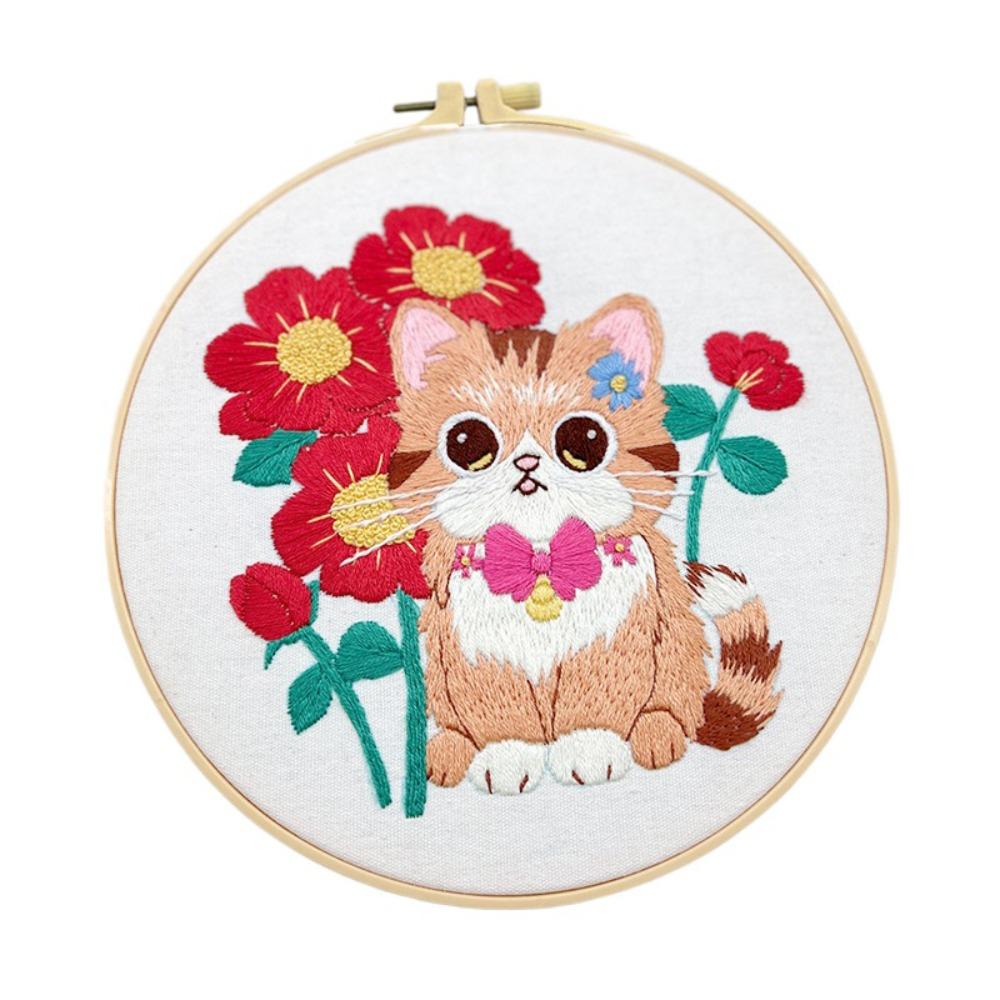 

Набор для вышивания «Красочный кот» Цветочные узоры Набор для вышивания Набор для вышивания крестом Начинающий Style 1