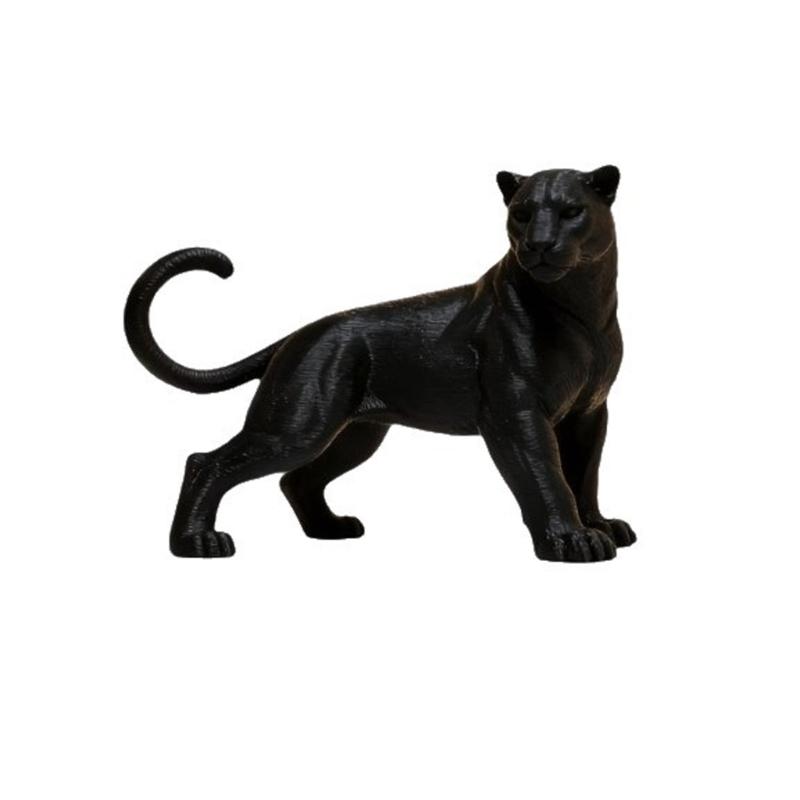 Panther Figurine Modern Homes Decors 3D Printed Animal Statue for Office Gaming Room Desktop Shelf Display Ornament