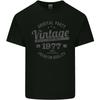 Vintage Year 48th Birthday 1977 Mens Light Cotton T-Shirt Black Unisex T-Shirt