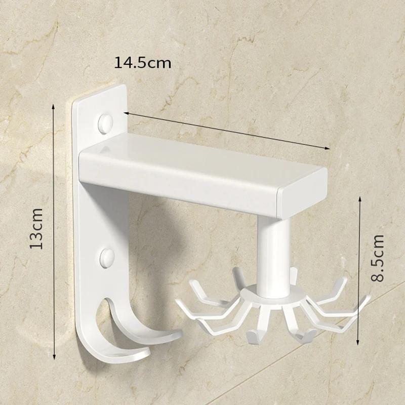 

Hanging Hooks kitchen and Storage Organizer Gadgets Shelf Organizer Housekeeper on Wall Cutting Board Spatula Spoon Knife Rack 10 Hooks белый