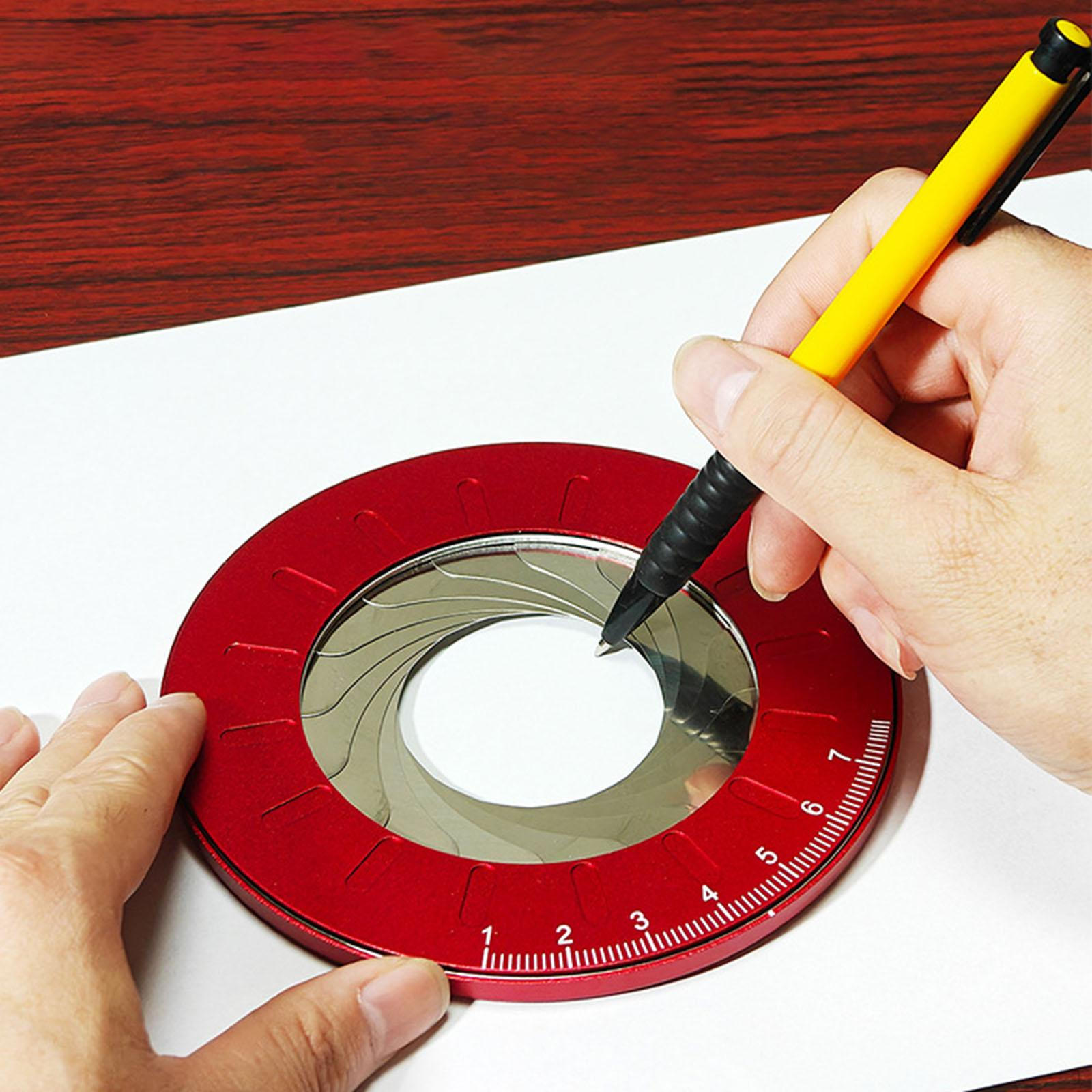 

Регулируемый инструмент для рисования кругов для промышленного использования Универсальный шаблон Геометрический красный