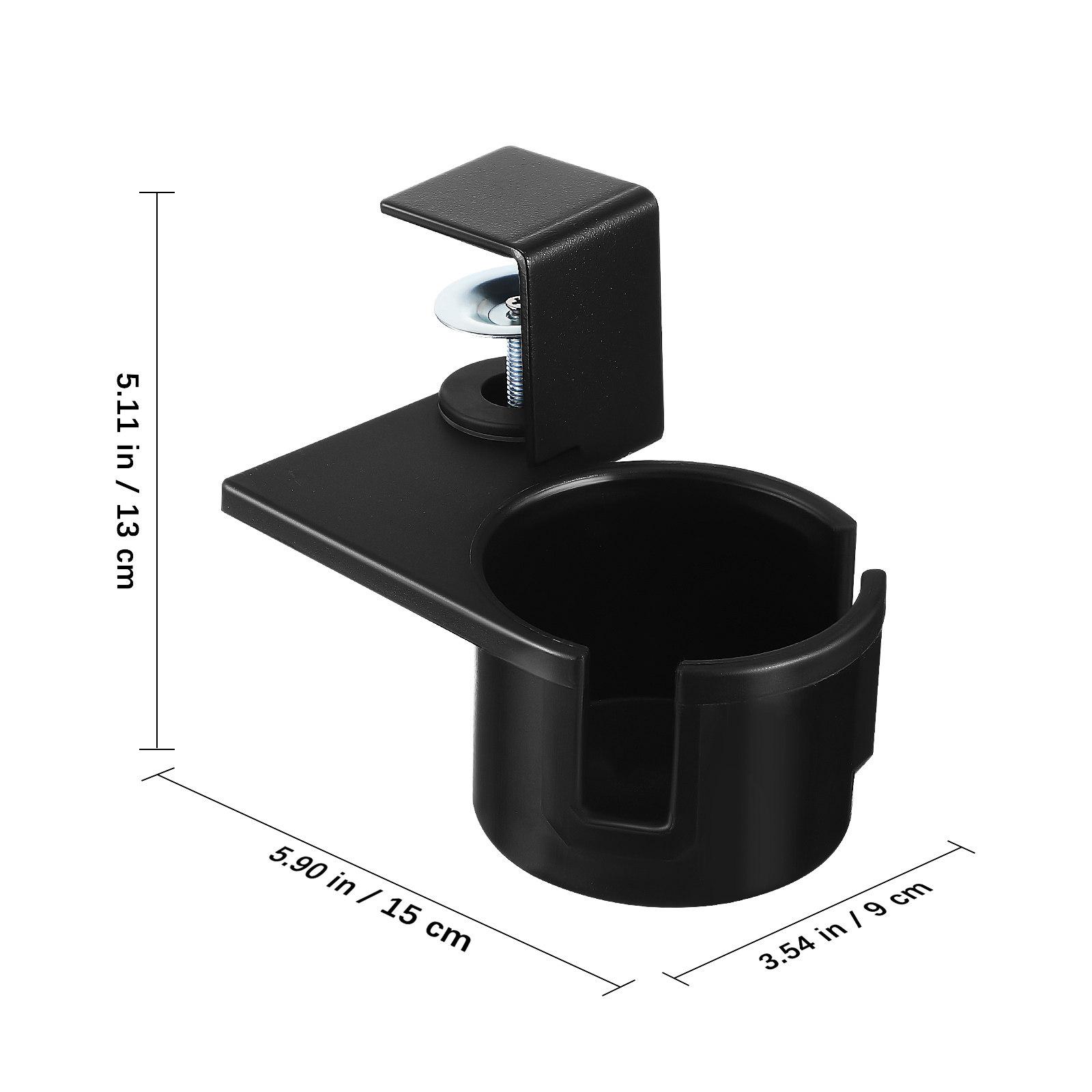 

180 Degree Rotatable Desk Cup Holder Clamp Adjustable Edge Mount for Water Bottle Coffee Mug Spill Protection Workspace other