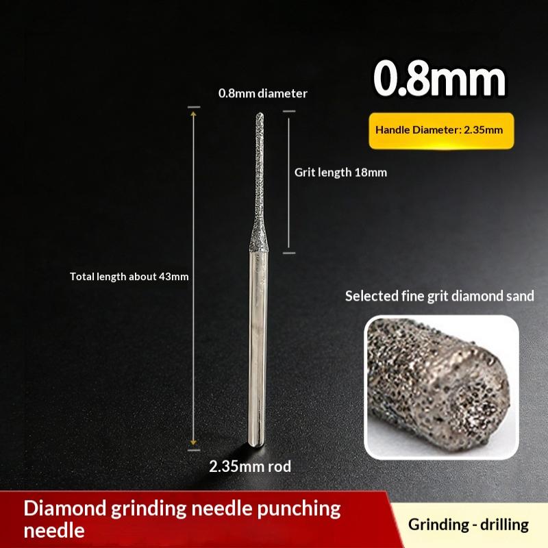 5Pcs Sharp Cutting Mini Diamond Cylindrical Files Small Diameter Reaming Hand Tools for Ceramic Grinding Craft Making