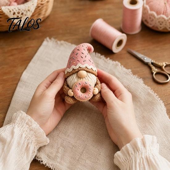 Stress Relief Craft Kit Cozy Gnome DIY Patchwork Kit, Felt Creative Beginner Sewing Art for Crafters, Home Decor Unique Handmade Gift 3D Elf Set