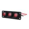 Toggle Switch Panel 20A 3 Gang Water Proof Red Round LED Rocker Switch Panel for Car Boat Truck