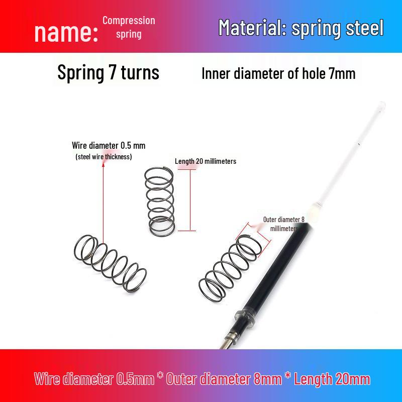 0.5mm Diameter Spring Steel Compression Spring for Precision Experiments and Miniature Helmet