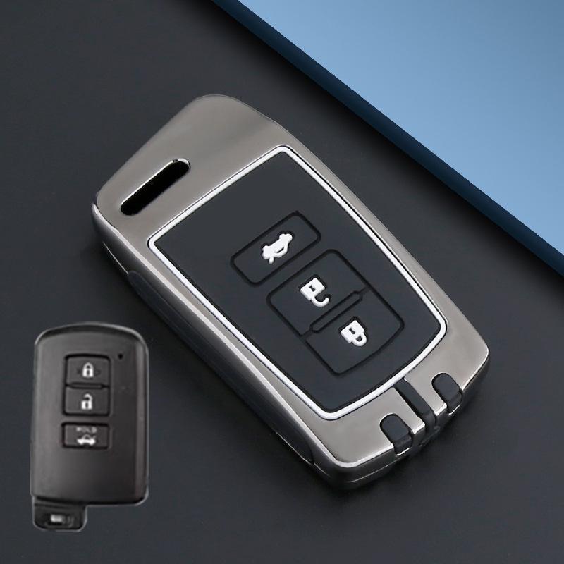 Metal Snap Key Cover for Toyota Camry, Land Cruiser (12-15), and Highlander