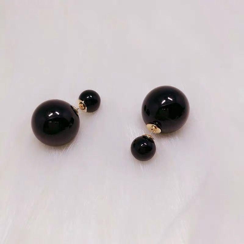

Гипоаллергенные серьги-гвоздики с жемчугом, женские простые индивидуальные серьги с универсальным темпераментом, серьги чёрный