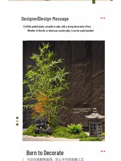 Zen Bamboo Artificial Green Plant: Outdoor Privacy Screen & Decorative Potted Fence