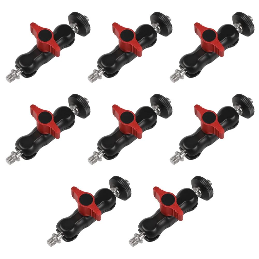 Ballhead Clamp Clip W/ 1/4inch -20 Thread Ball Mount Clamp Magic Arm Super Clamp for GoPro DSLR Camera Monitor LED Light Mic