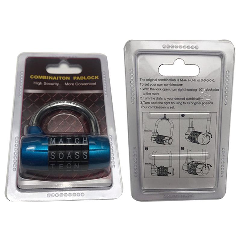 5-Digit U-Shaped Mechanical Combination Padlock