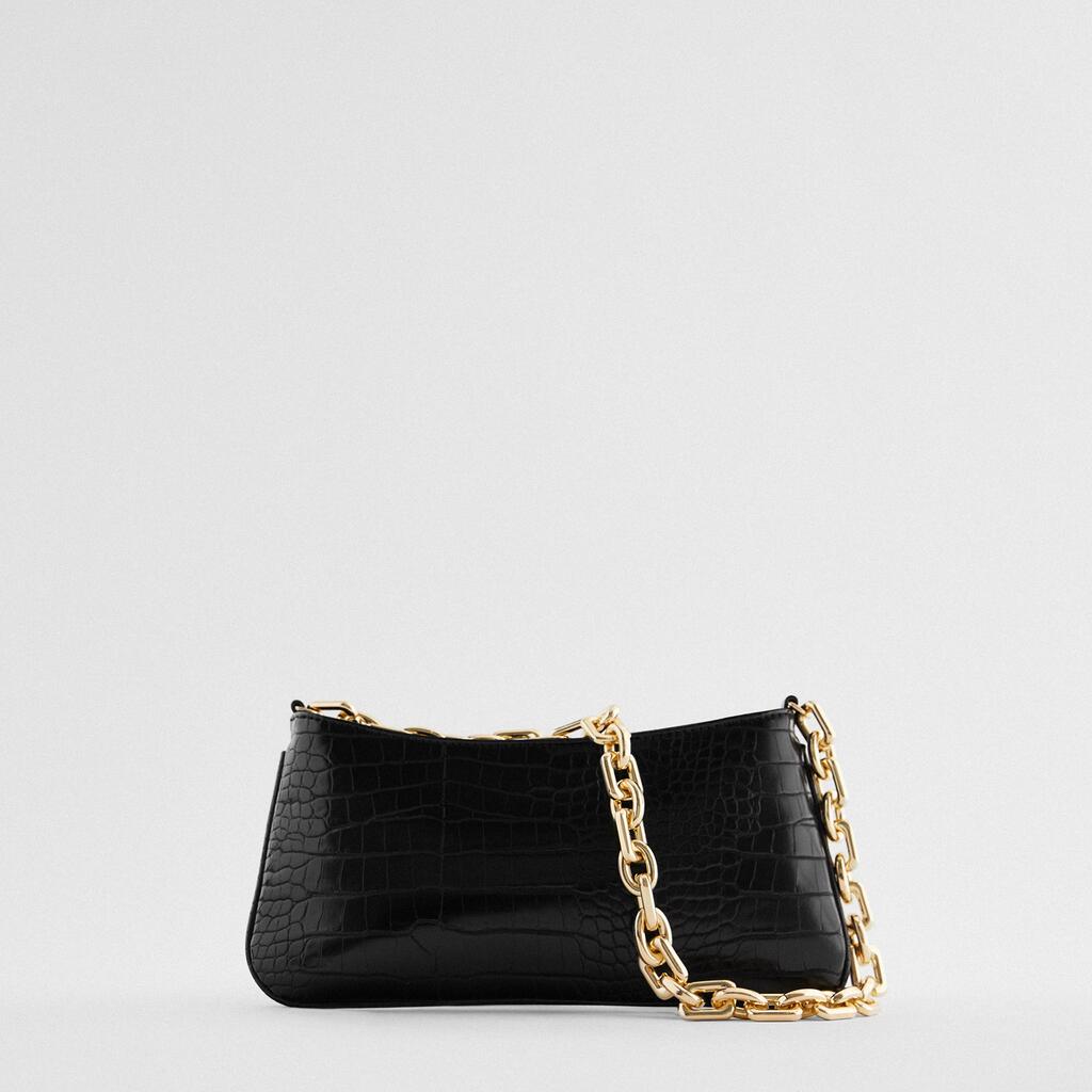 Standard crocodile pattern square armpit bag for women PU leather bag high capacity shoulder messenger bag