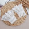 Solid Color Lace Ruffled Wrist Victorian Lolita Style Cuffs Fashion Fake Sleeves Cuffs  Wedding
