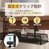 RUNELVES Cable Tray, Mesh Desk Tray, Hides Wires, Organizes Cables, Clamp-on Closure, No Drilling Required, Fits 1-5cm of Tabletop, Perfect for