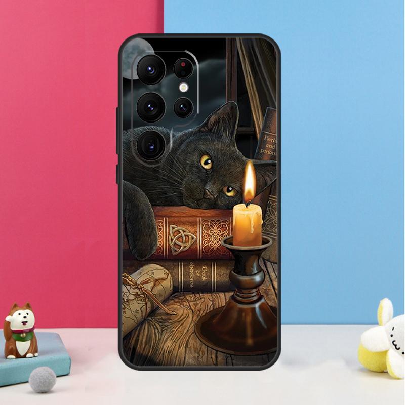 Witch Cat Case For Samsung Galaxy S26 S25 Ultra S20 S21 S22 S23 S24 Plus S10 S25 FE Back Cover Shell