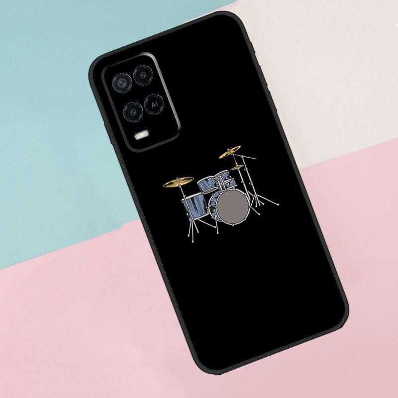 Musical Instrument Drum For Oppo A74 A94 A54 A80 A78 A98 A40 A60 A18 A38 A58 A15 A17 A77 A57S A16 A76 A96 Phone Case