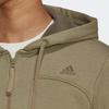 Adidas Womens Solid Color Logo Zip-Up Hoodie Jacket Women Jackets Green HY1018