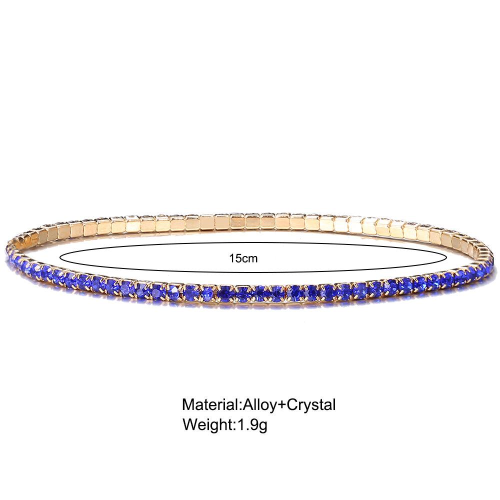 Bohemian Multi Color Elastic Crystal Bracelets for Women Girls Rhinestones Tennis Chain Bracelets Wristband Wedding