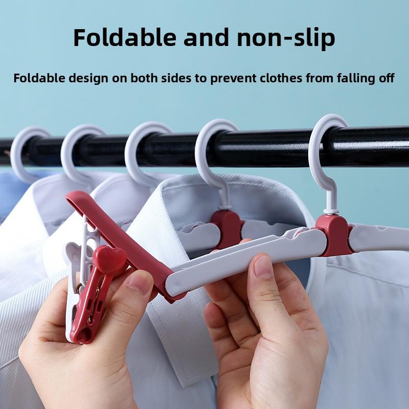 Multifunctional Folding Hanger Simple Portable Outdoor Travel Home Magic Clothes Drying Rack Non-slip Hanger