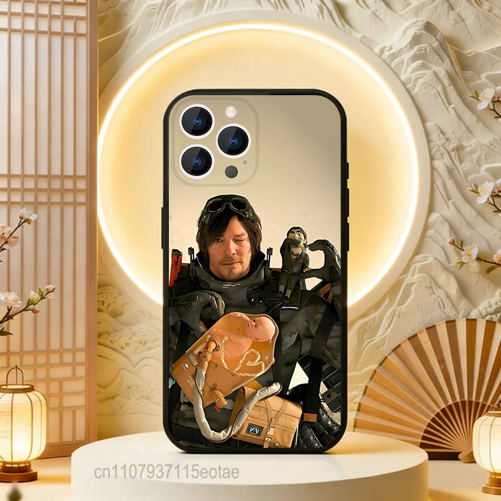 Death S-Stranding On The Beach  Phone Case Silicone Soft For IPhone 16,17,15,11,13,12,14,Mini,Pro,Max,Plus,Air,E Black