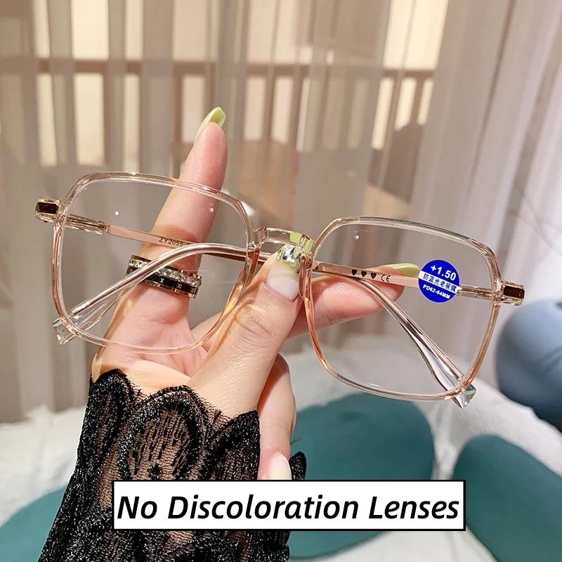 Women'S Fashion Color Changing Sunglasses New Style Photochromic Reading Glasses Far-Sighted Diopters Eyeglasses Prescription