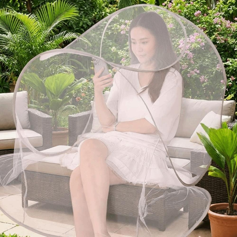 Adjustable Face Head Mosquito Net High-Density Mesh Mosquito Net Stand Mosquito Bar Frame Camping