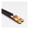Pair of Lacquered Chopsticks "Kitcho Raku Usagi" - 2 Pairs, Made in Japan, Natural Wood, Urushi Lacquer