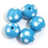 5pcs/lot 20mm White Polka Dot Resin Beads Colorful Round Loose Spacer Beads For Jewelry Making DIY Crafts Pen Beads Accessories