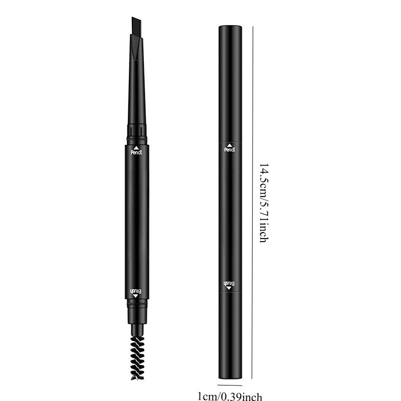 1PC Double-Ended Automatic Rotating Eyebrow Pencil: Waterproof, sweatproof, long-lasting, no makeup fading, beginner eyebrow pencil