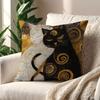 Art Golden Color Cat cushion cover Decoration Room Shop Car Best Home Office Coffee Pillow Sofa Printing Nordic Simplicity Hit