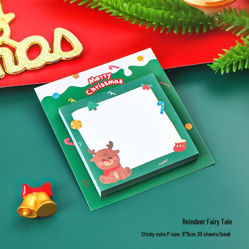 

Christmas Cartoon Sticky Notes - Study Stationery Memo Pad Gift