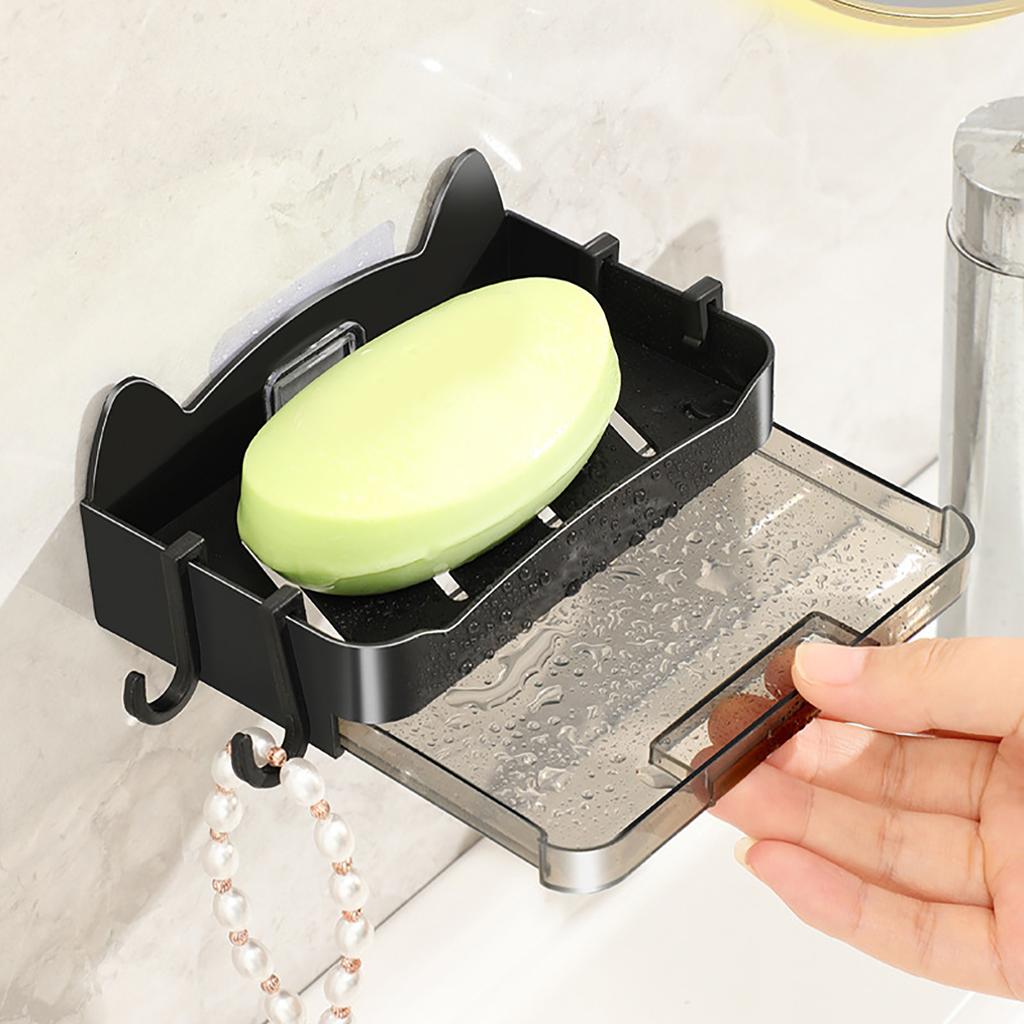 Wall Mounted Soap Holder Hole Shape Drainage Soap Dish Holder for Bathroom
