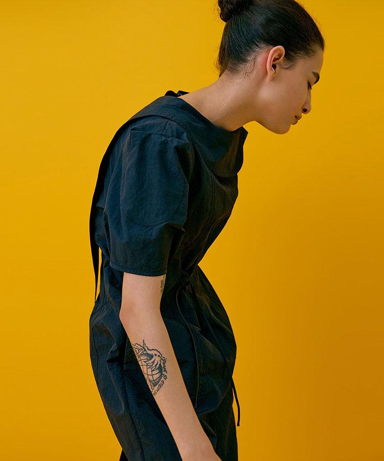 Bundercammer Puff Sleeve Dress_Dark Navy