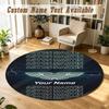 Round Rug Custom NameAston Martin Pattern Non Slip Carpet Home Floor Decor