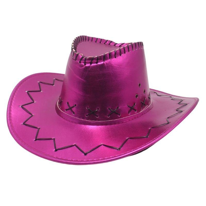 Party Dress Up Top Hat Bright Gold Silver Western Cowboy Hat Short Video Wear Jazz Performance Stage Hat