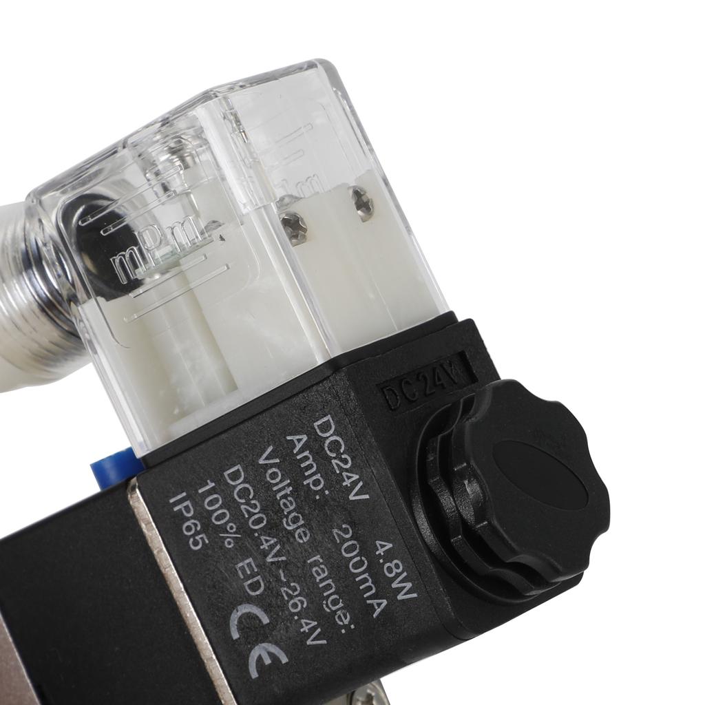 4V210-08 5 Way 2 Position Dc 24V Pneumatic Electric Solenoid Air Valve