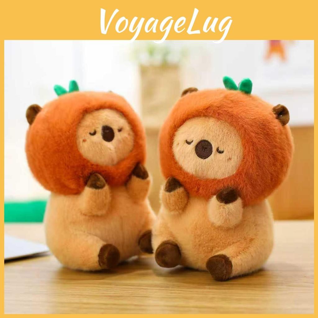 Soft Persimmon Capybara Stuffed Animal Toy Bedroom Decor Gifts Collectible