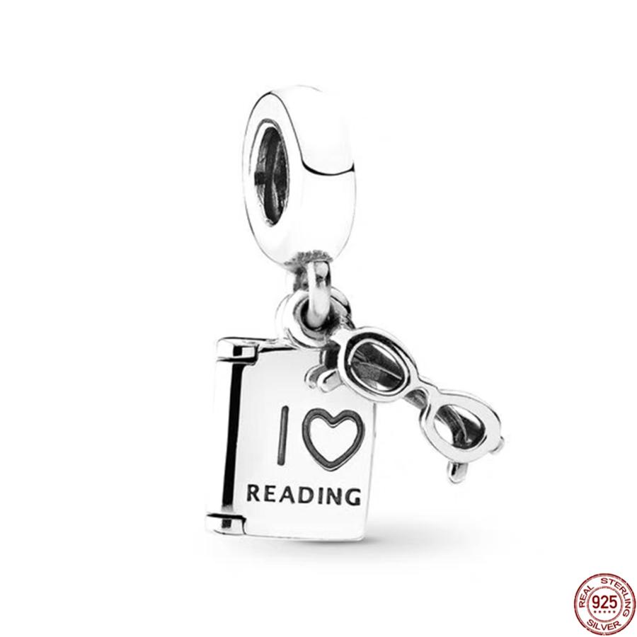 

Хорошо продаются, стерлингового серебра 925 пробы, мудрая сова, выпускная музыкальная книга, висячие подвески, бусины, подходят для оригинального браслета, ювелирные изделия, подарок