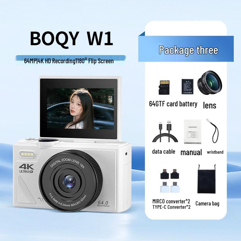 2025 Retro Flip Screen Mirrorless Vlog Camera: Entry-Level High-Definition Portable Beauty Camera for Women